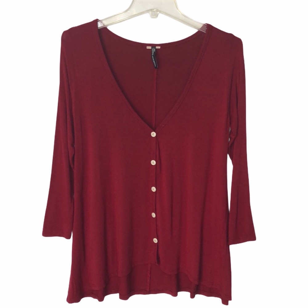 American Bqsics Soft Structured Button Down Top - image 1